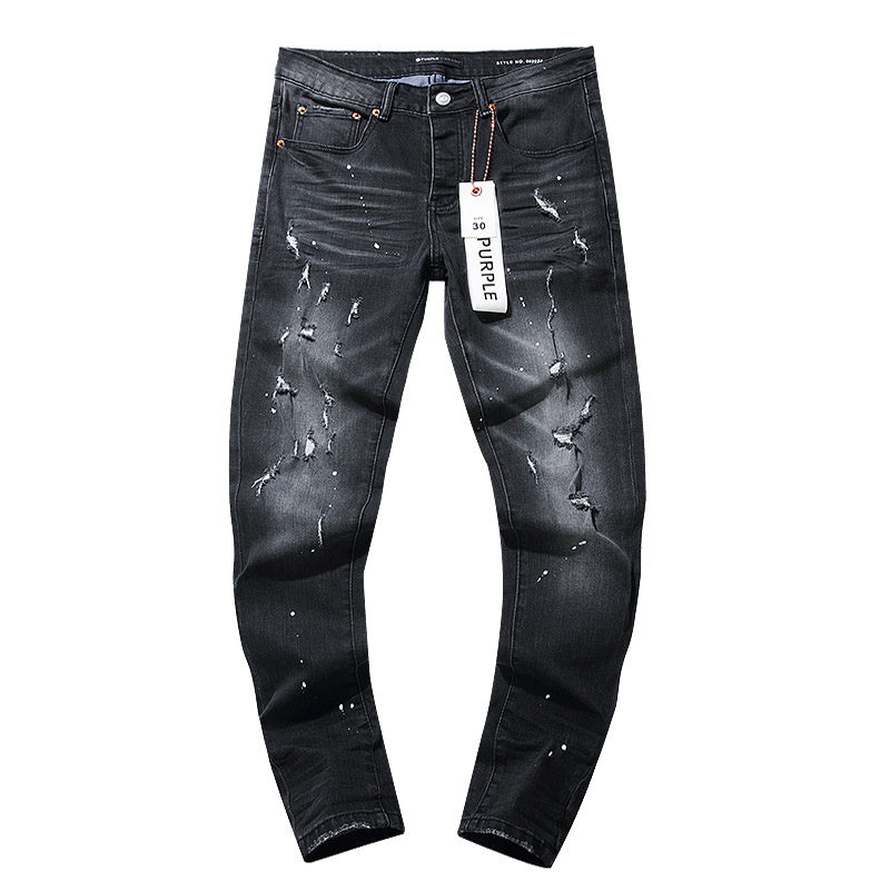 Men’s Distressed Straight-Leg Jeans