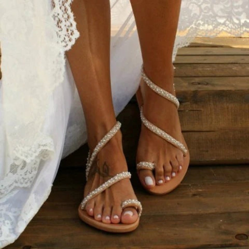 women's lightweight crystal chic beach sandals