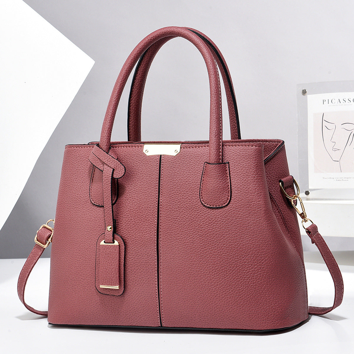 PU Leather Large Shoulder Bag