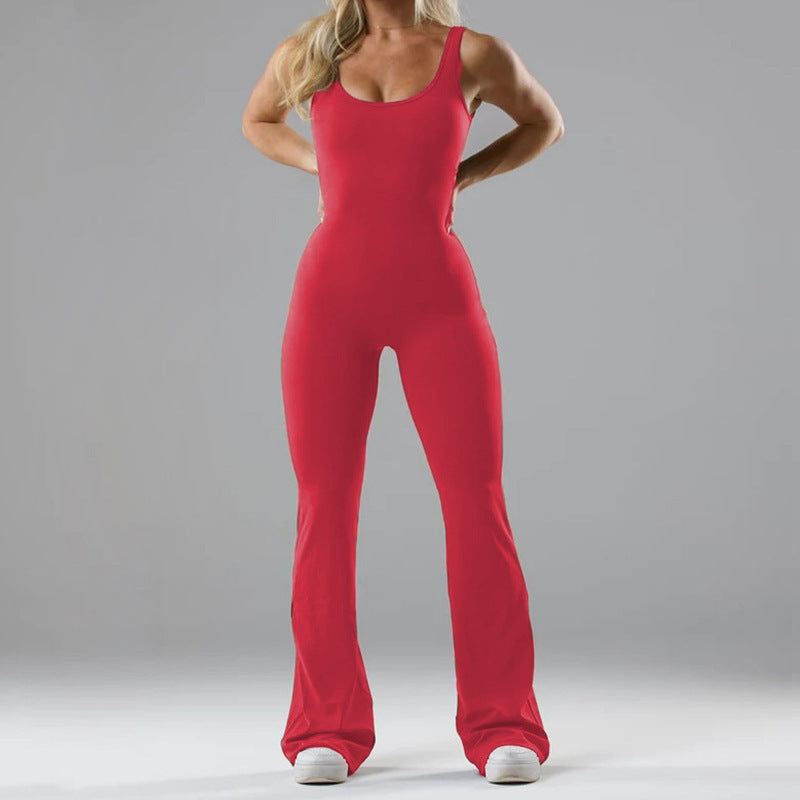 women's sculpting yoga outfit red
