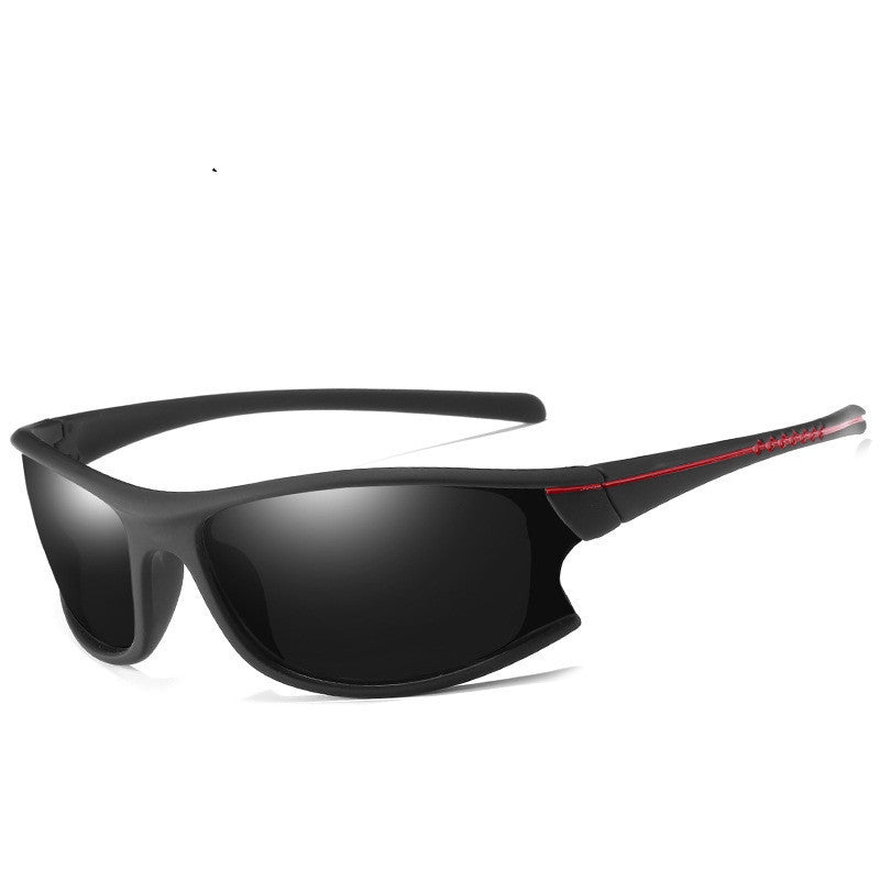 red & black frames dark grey lenses sunglasses for sports