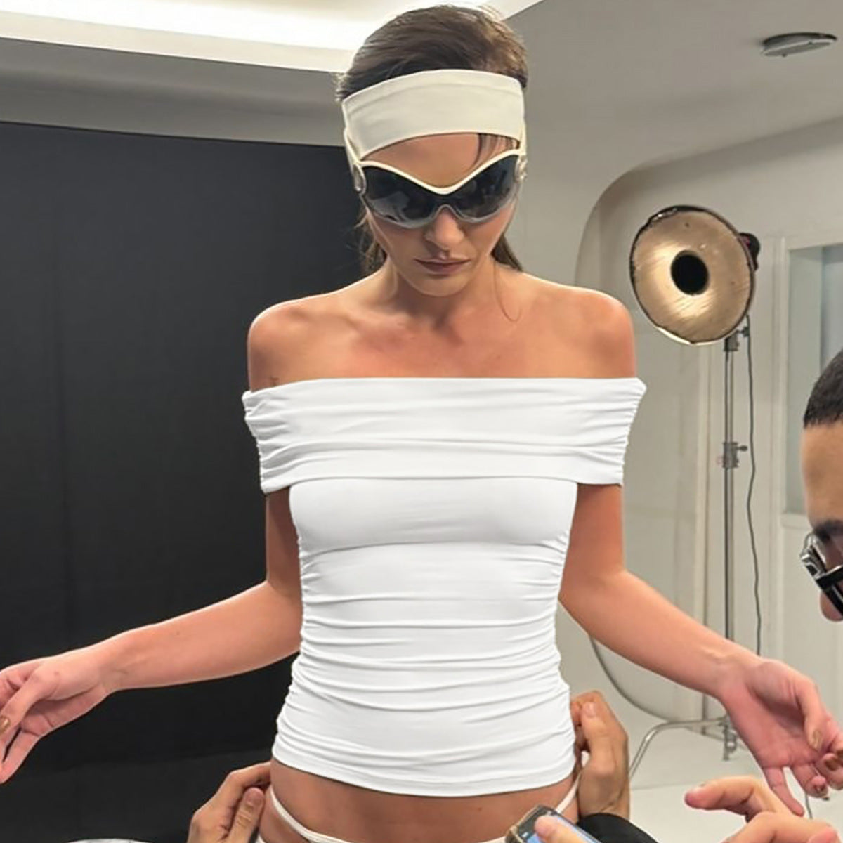 Off-Shoulder Crop Top