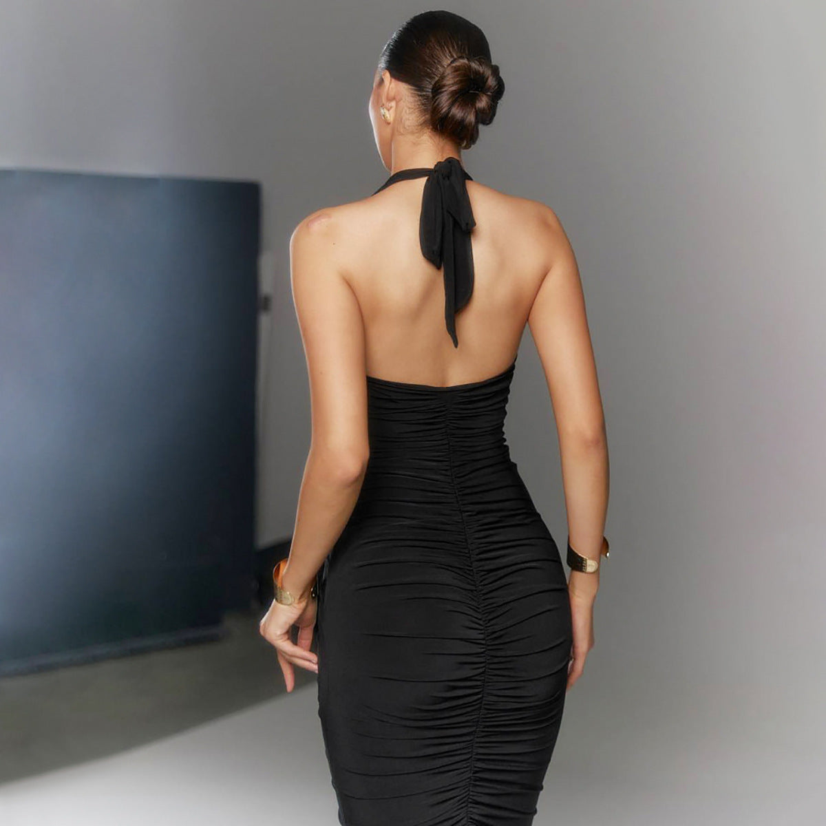 Halter Neck Evening Dress