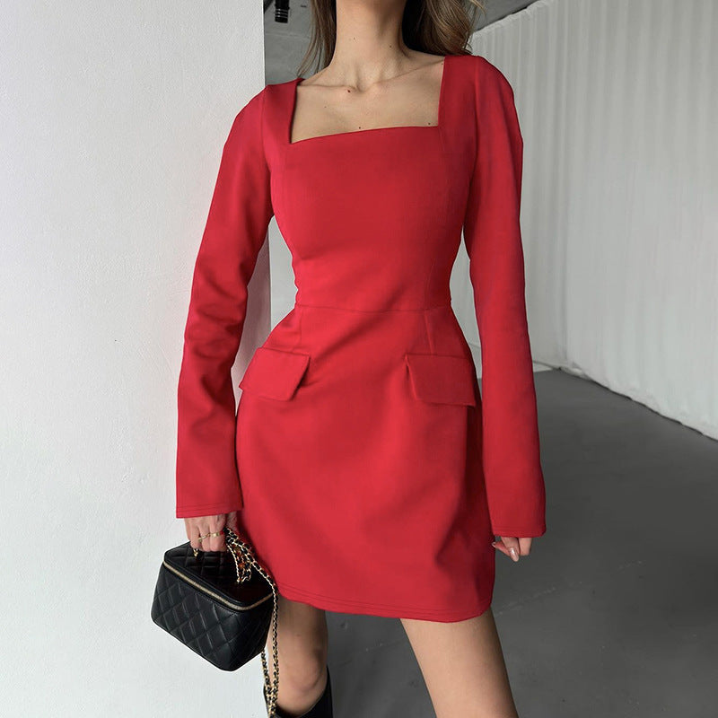 Women's Square Collar Dress