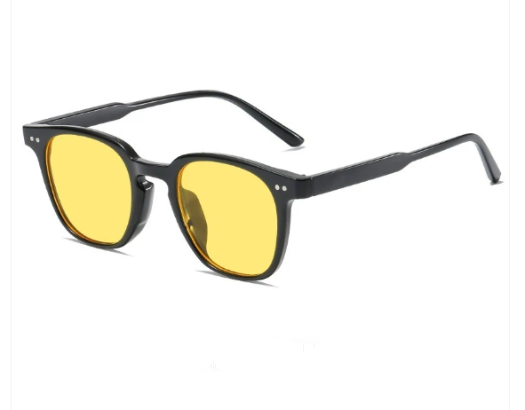 Black frame yellow lenses sunglasses