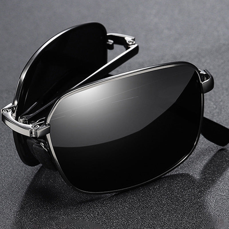 black compact foldable sunglasses 