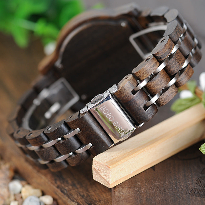 Bobo Bird wooden wristwatch for women - back