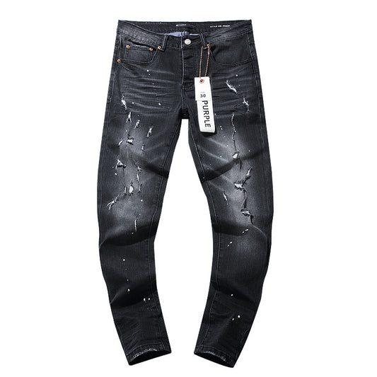 Men’s Distressed Straight-Leg Jeans