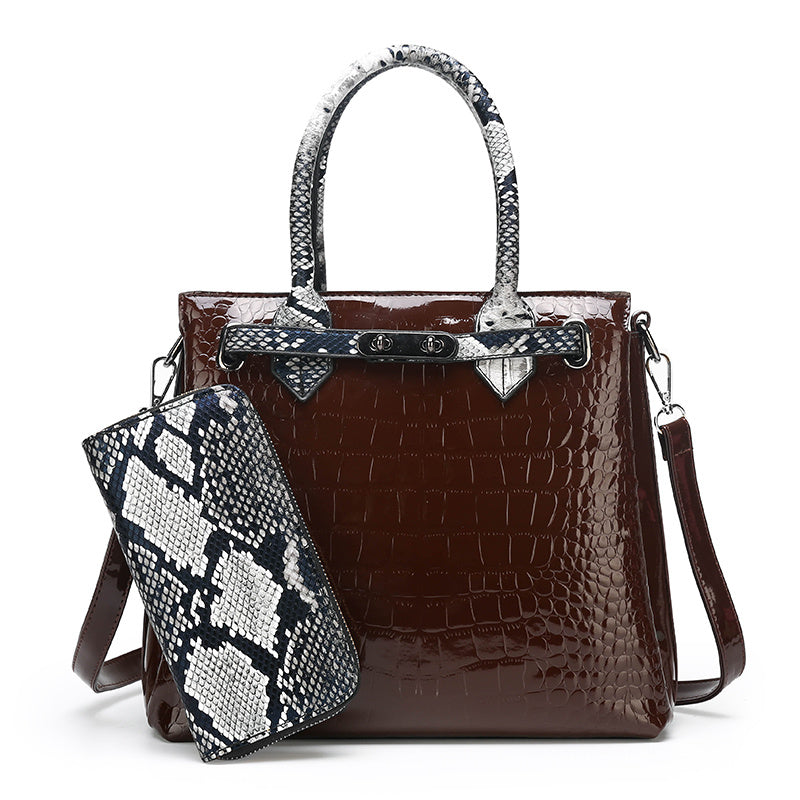 Elegant Croc-Pattern Bag