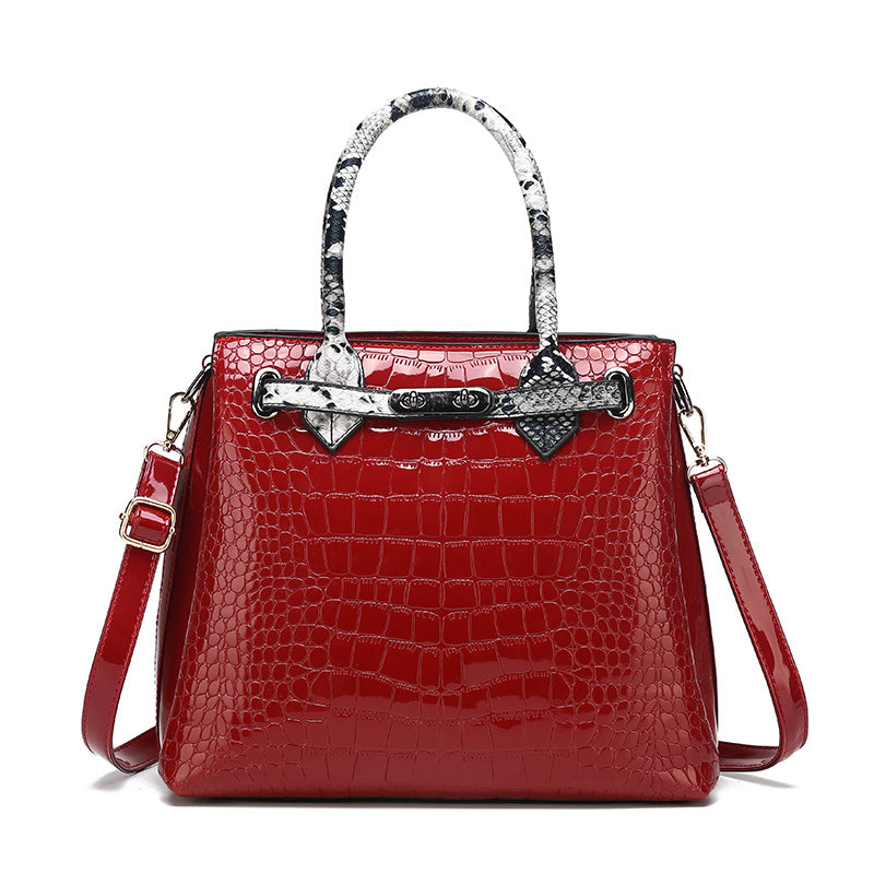 Elegant Croc-Pattern Bag