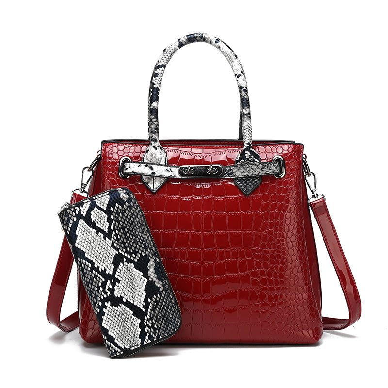 Elegant Croc-Pattern Bag