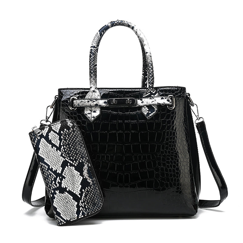 Elegant Croc-Pattern Bag