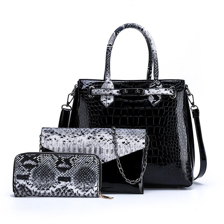 Elegant Croc-Pattern Bag