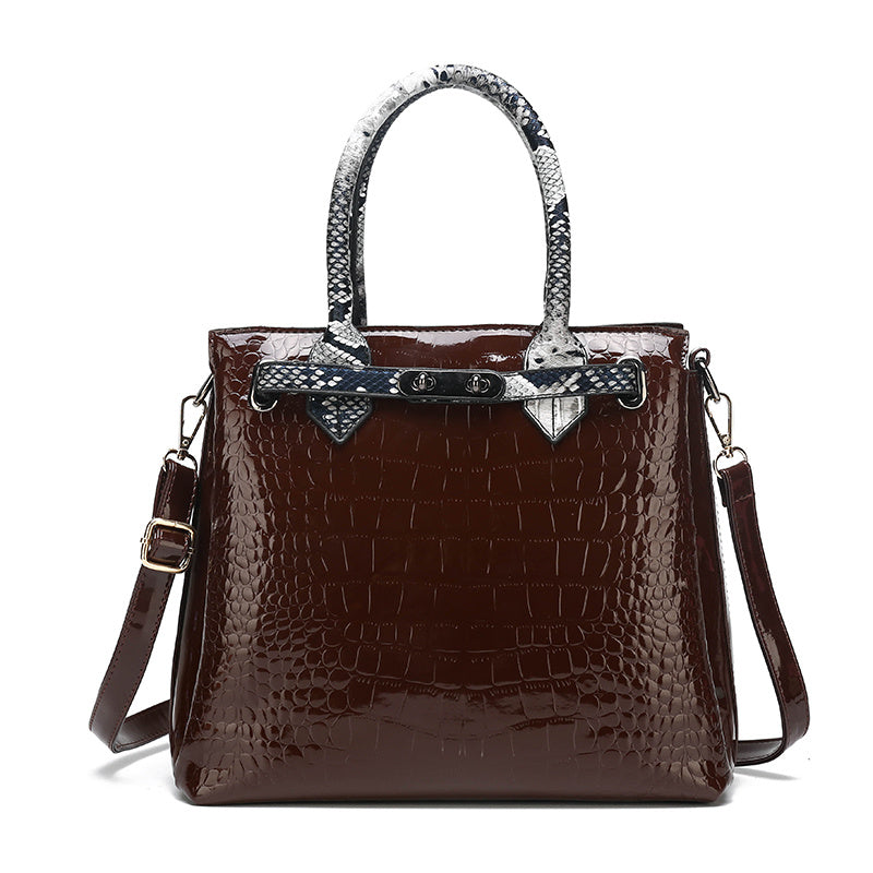 Elegant Croc-Pattern Bag