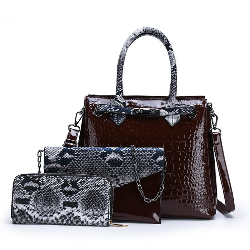 Elegant Croc-Pattern Bag