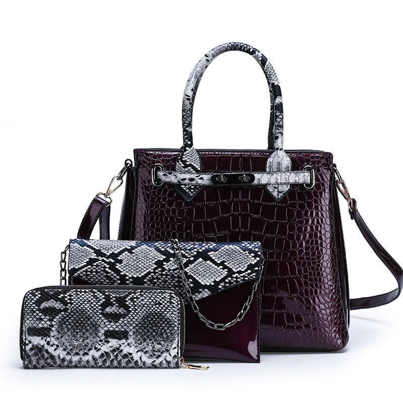 Elegant Croc-Pattern Bag