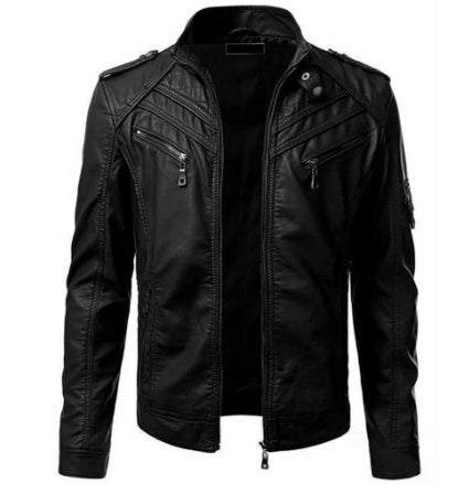 Men's Rock-Inspired PU Leather Jacket