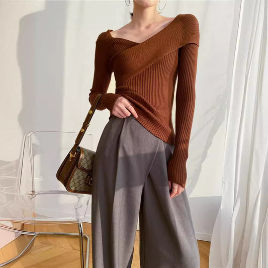 Chic Asymmetrical Knit Sweater