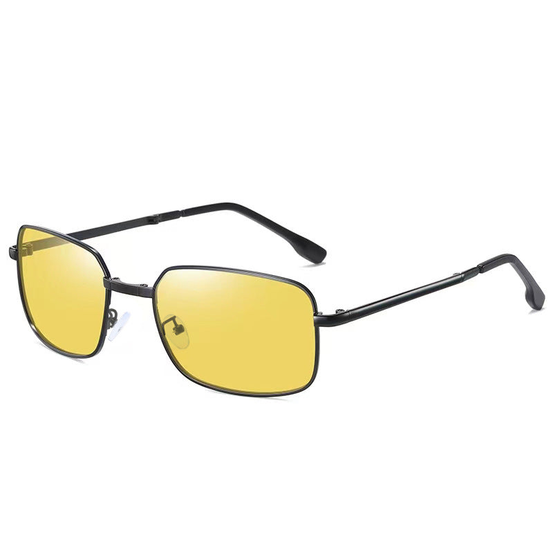 black frame yellow lenses sunglasses for men 