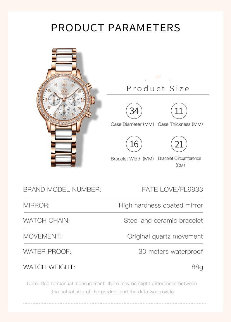 Elegant FL881 watch product parameters