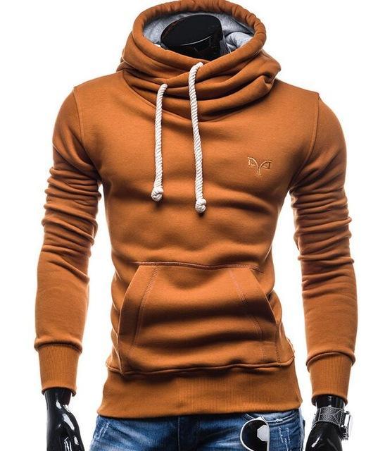 Soft khaki string hoodie for men