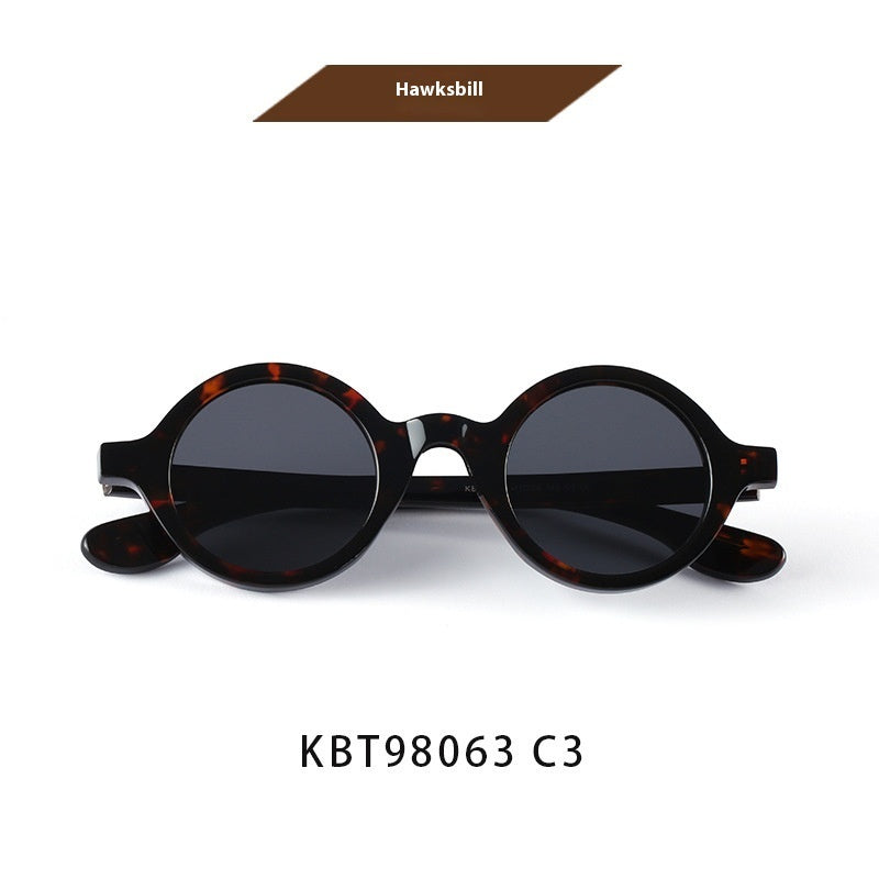 hawksbill colored round sunglasses