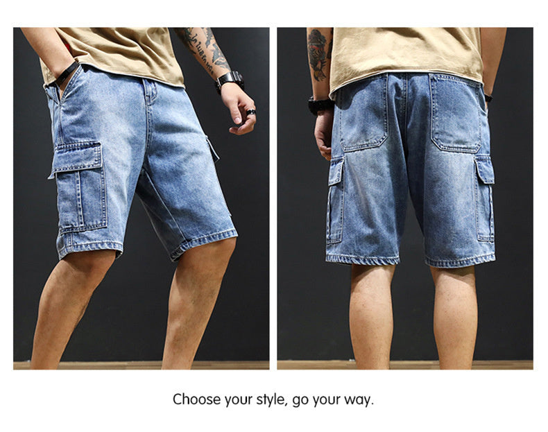Men's Cargo Denim Shorts