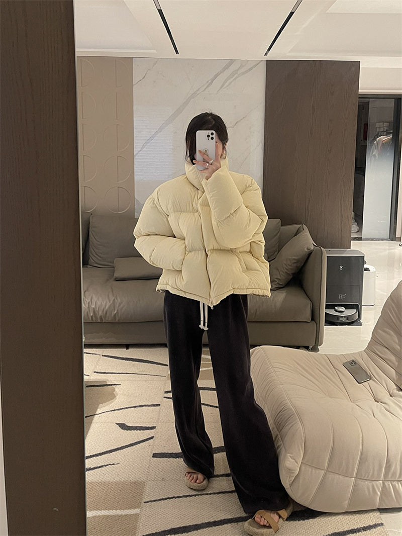 Lyhyt talvitakki vaaleankeltainen – AylureEssentials