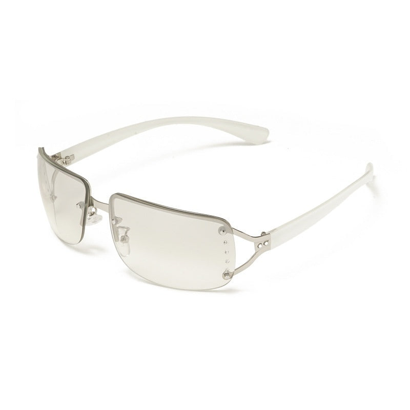 silver frame white mercury sunglasses