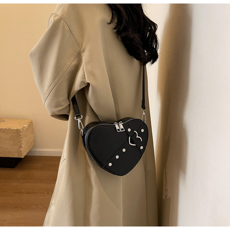 Heart-Shaped Shoulder Bag