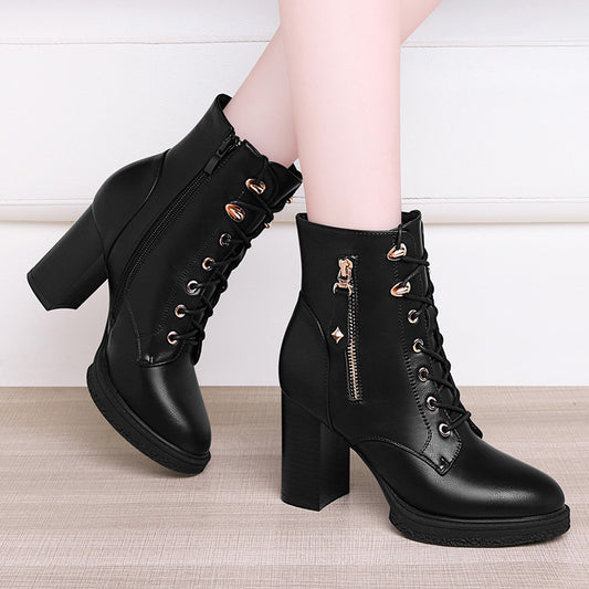 Chunky Heel Ankle Boots
