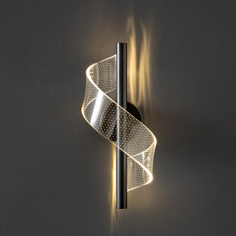 Black spiral wall light – Modern ambient lighting