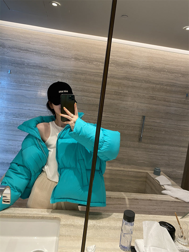 Short winter jacket ice cream blue – AylureEssentials