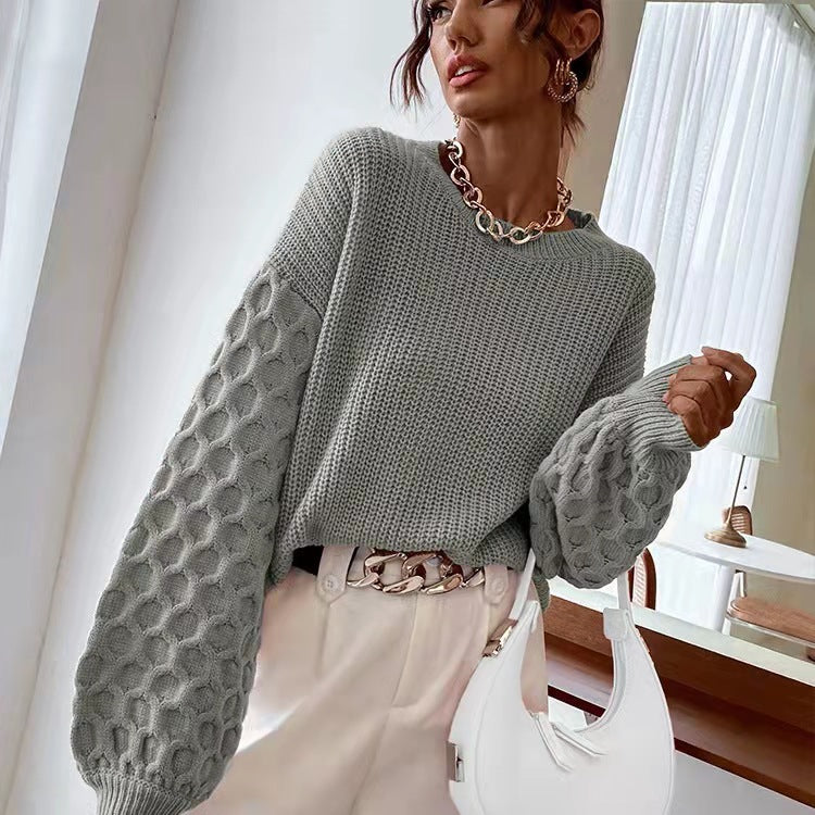 Lantern Sleeve Knit Sweater