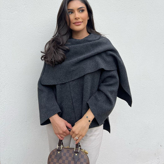 Oversized Shawl-Collar Coat