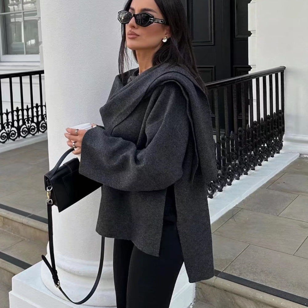 Oversized Shawl-Collar Coat