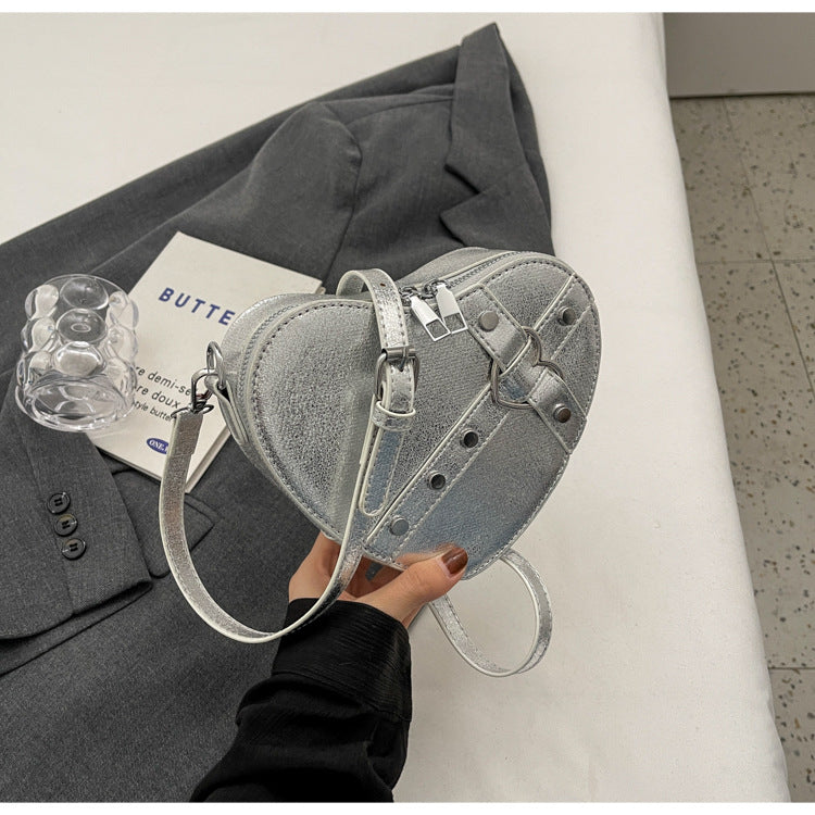 Heart-Shaped Shoulder Bag