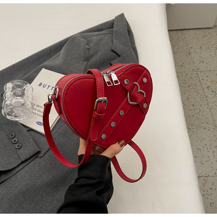 Heart-Shaped Shoulder Bag