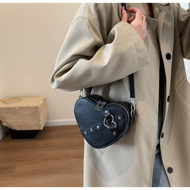 Heart-Shaped Shoulder Bag