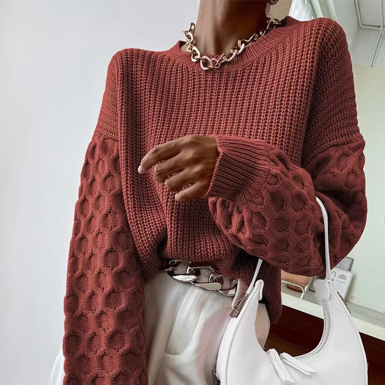 Lantern Sleeve Knit Sweater