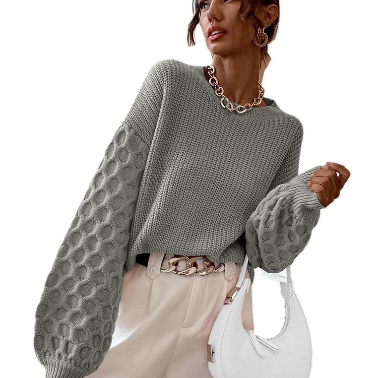 Lantern Sleeve Knit Sweater