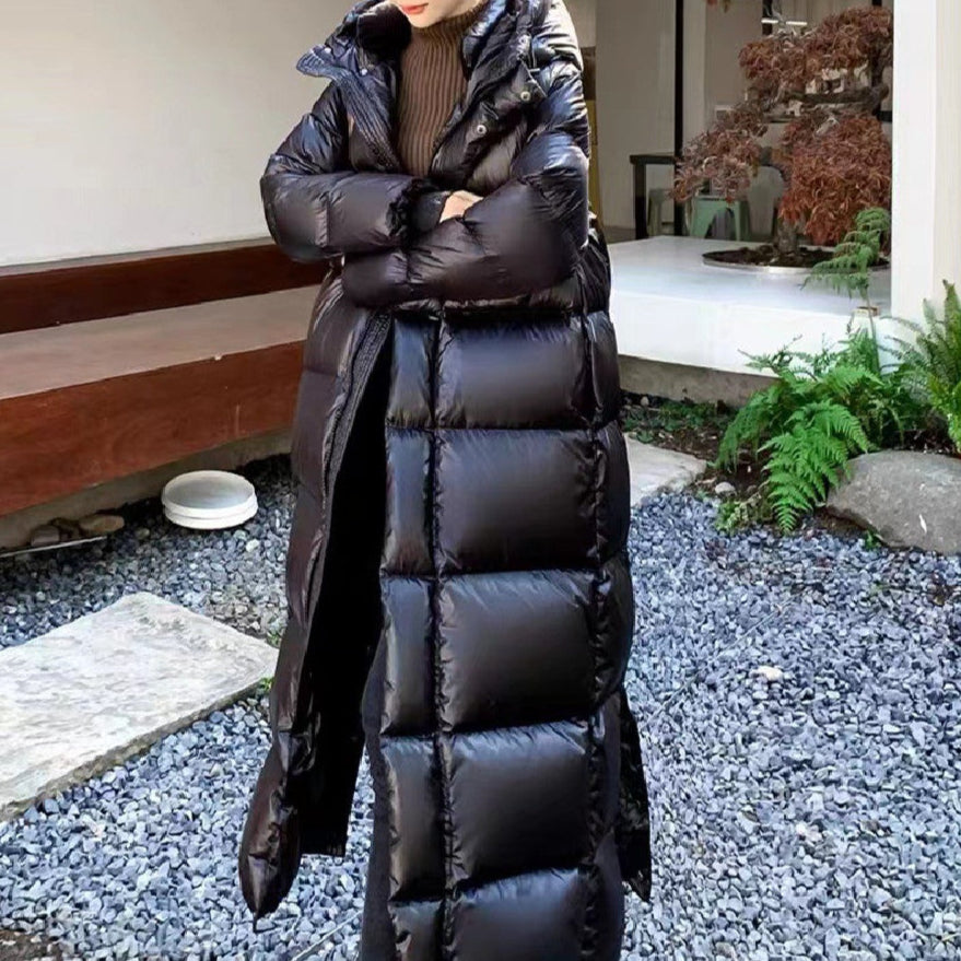 Long down jacket black – AylureEssentials