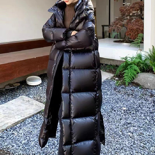 Long down jacket black – AylureEssentials