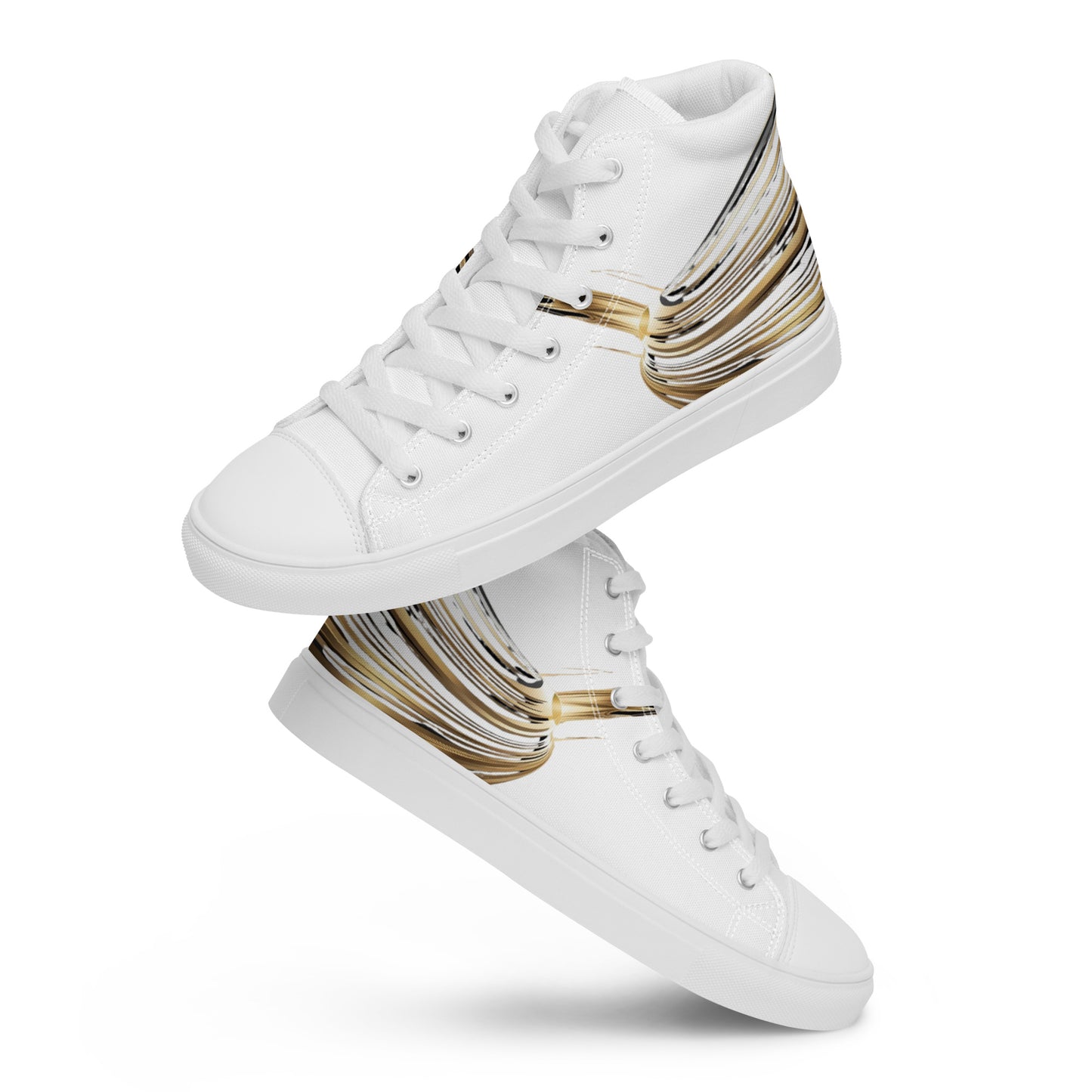 Aylure Dareth high top canvas sneakers with comet design on heel