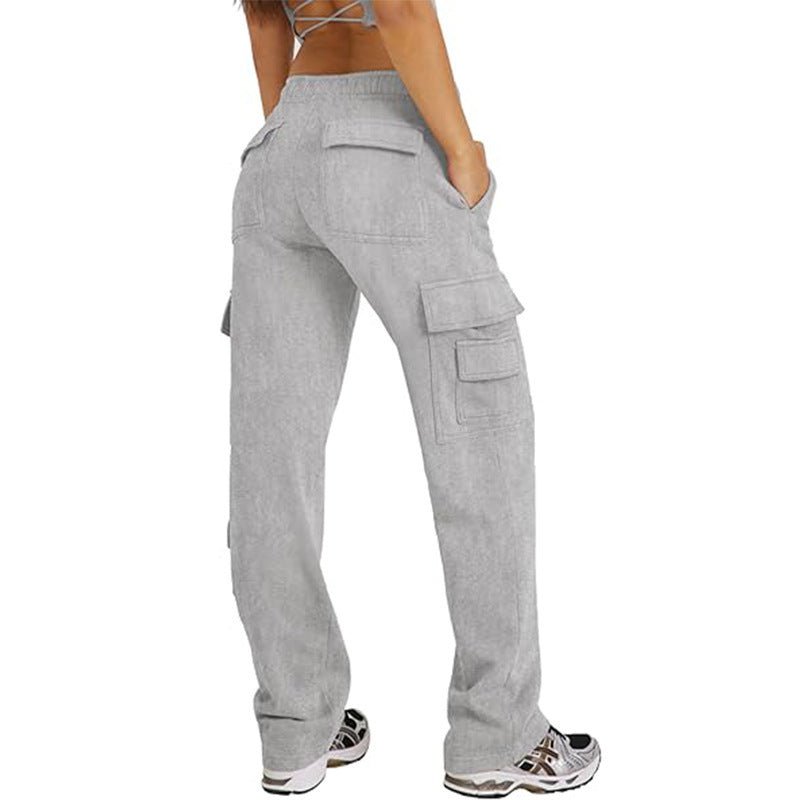 Women's cargo pants light gray – AylureEssentials