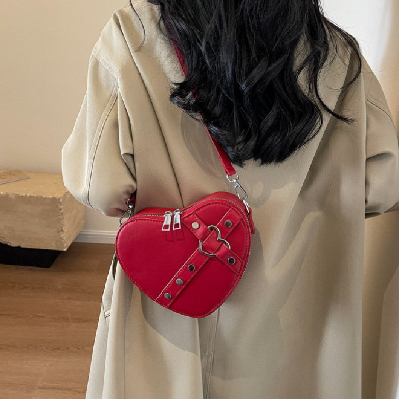 Heart-Shaped Shoulder Bag