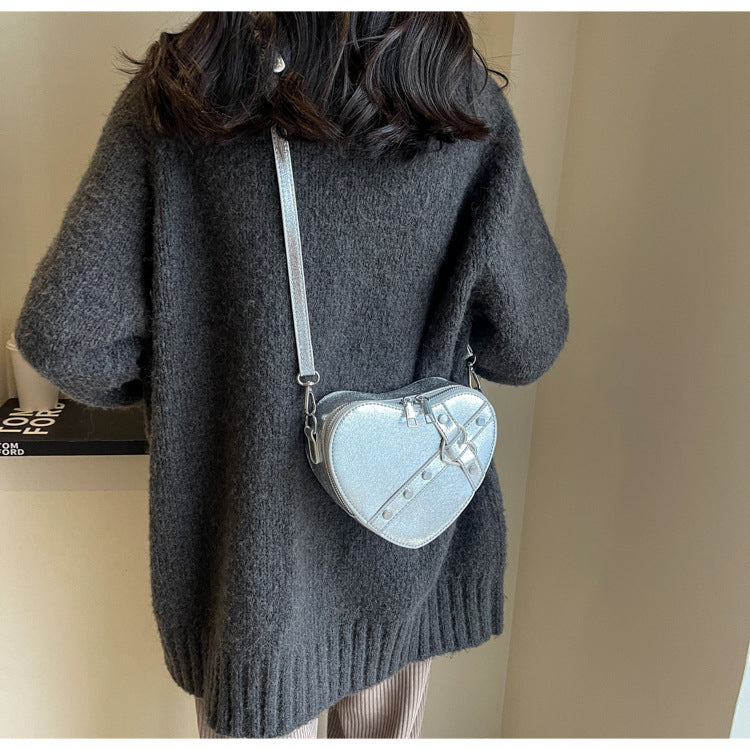 Heart-Shaped Shoulder Bag