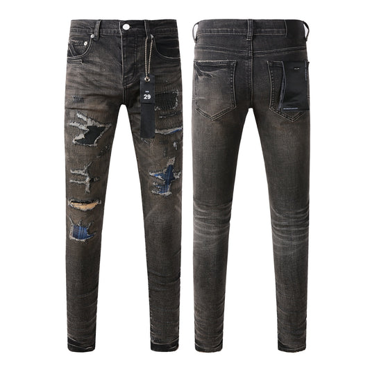 Men’s Distressed Straight-Leg Jeans