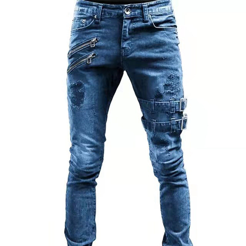 Men's slim fit jeans blue – AylureEssentials